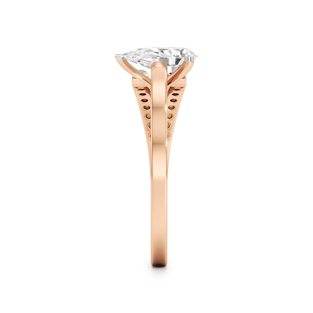 Modern Allure Pear Diamond Bypass Ring