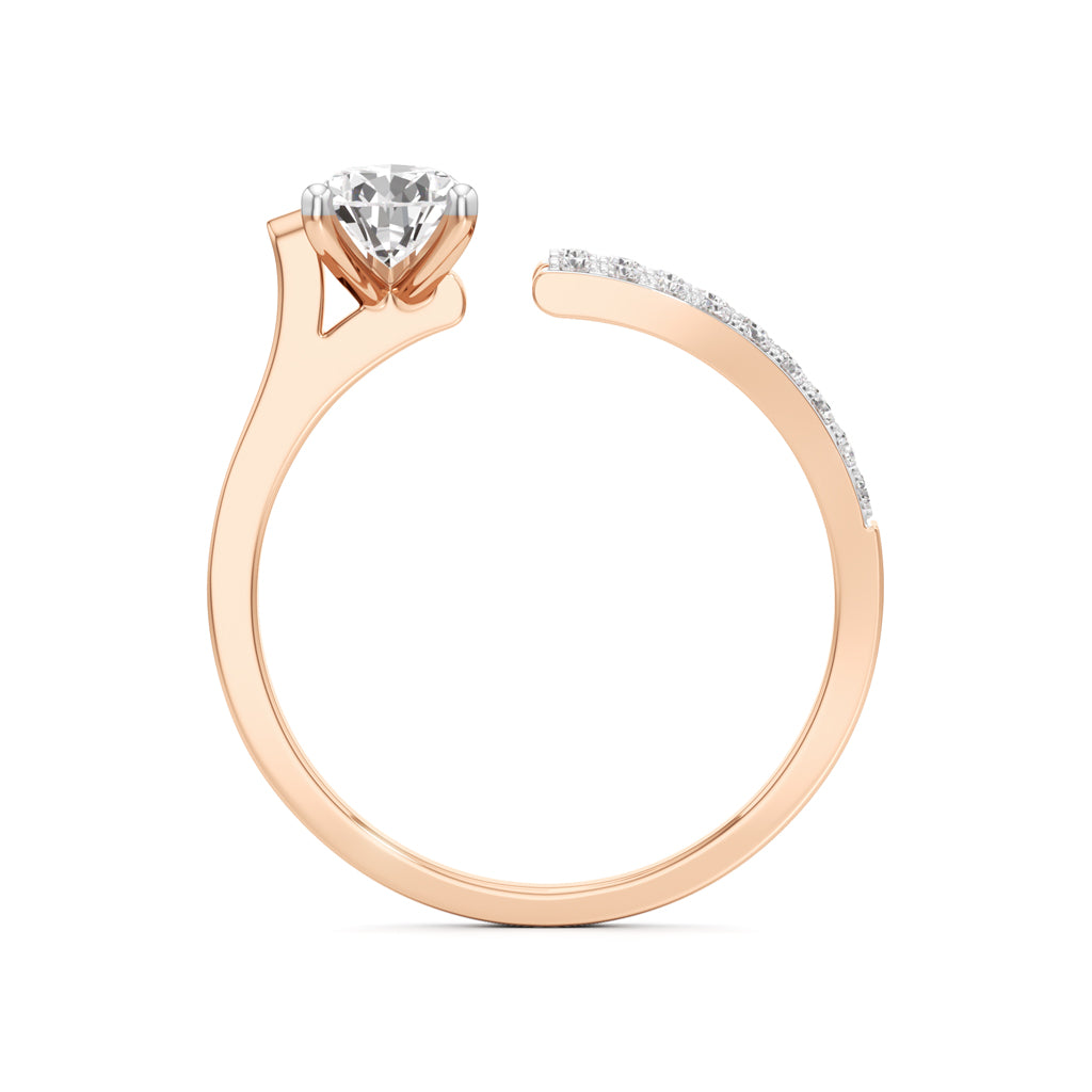 Modern Allure Pear Diamond Bypass Ring