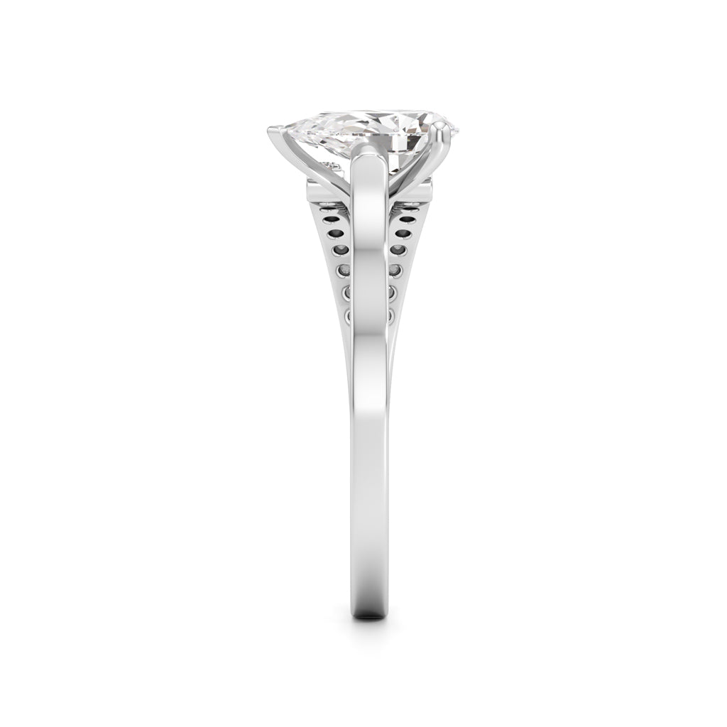 Modern Allure Pear Diamond Bypass Ring