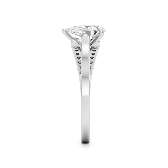 Modern Allure Pear Diamond Bypass Ring
