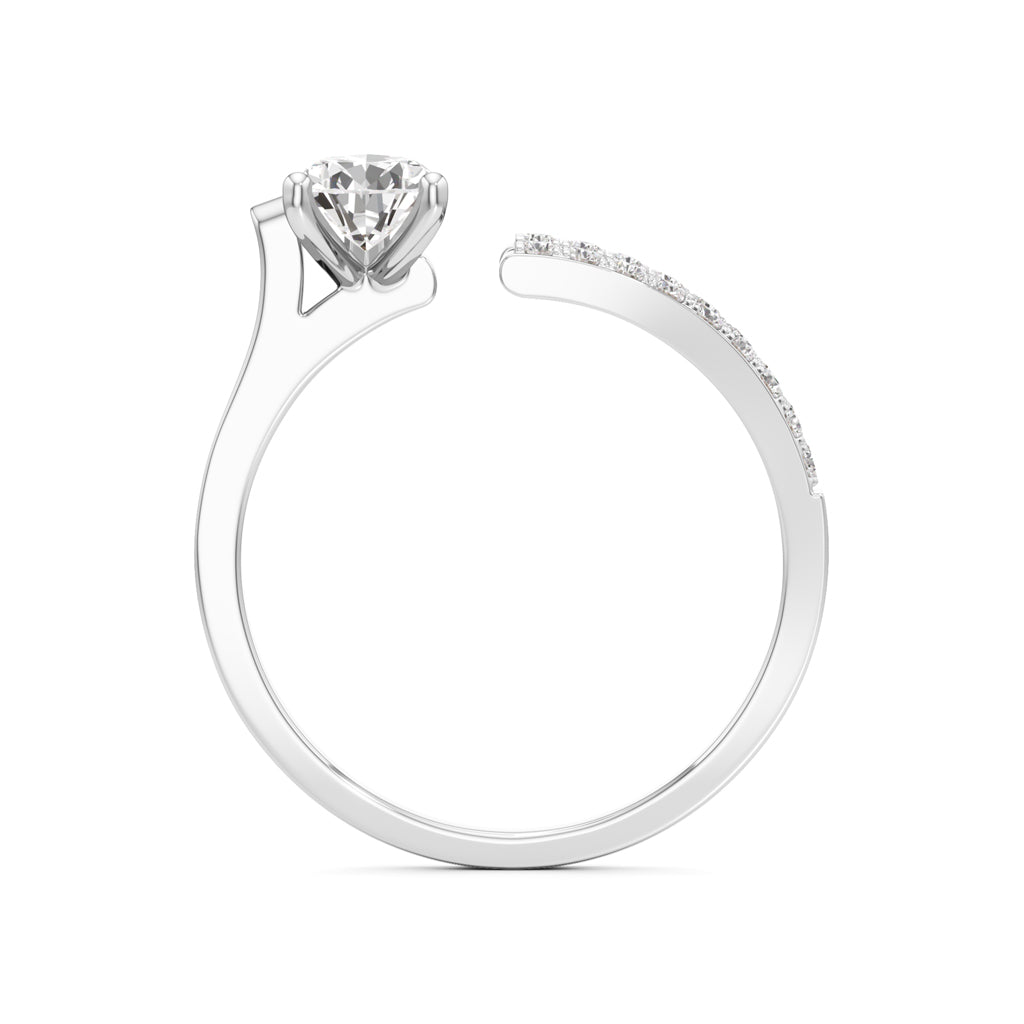 Modern Allure Pear Diamond Bypass Ring