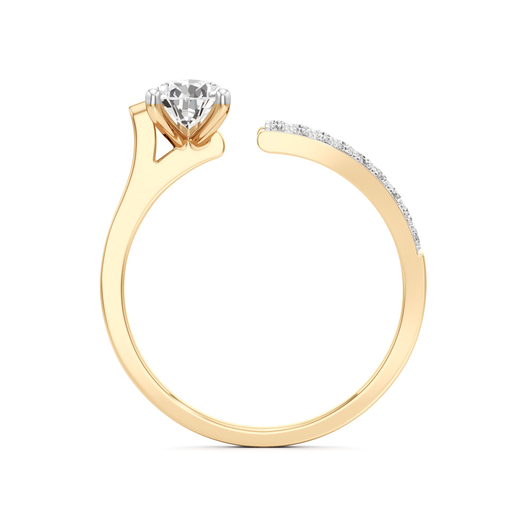 Modern Allure Pear Diamond Bypass Ring