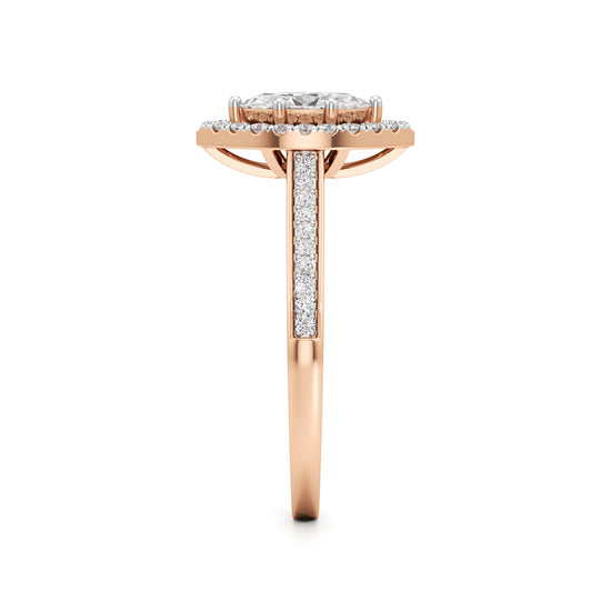 Marquise Brilliance Diamond Halo Ring