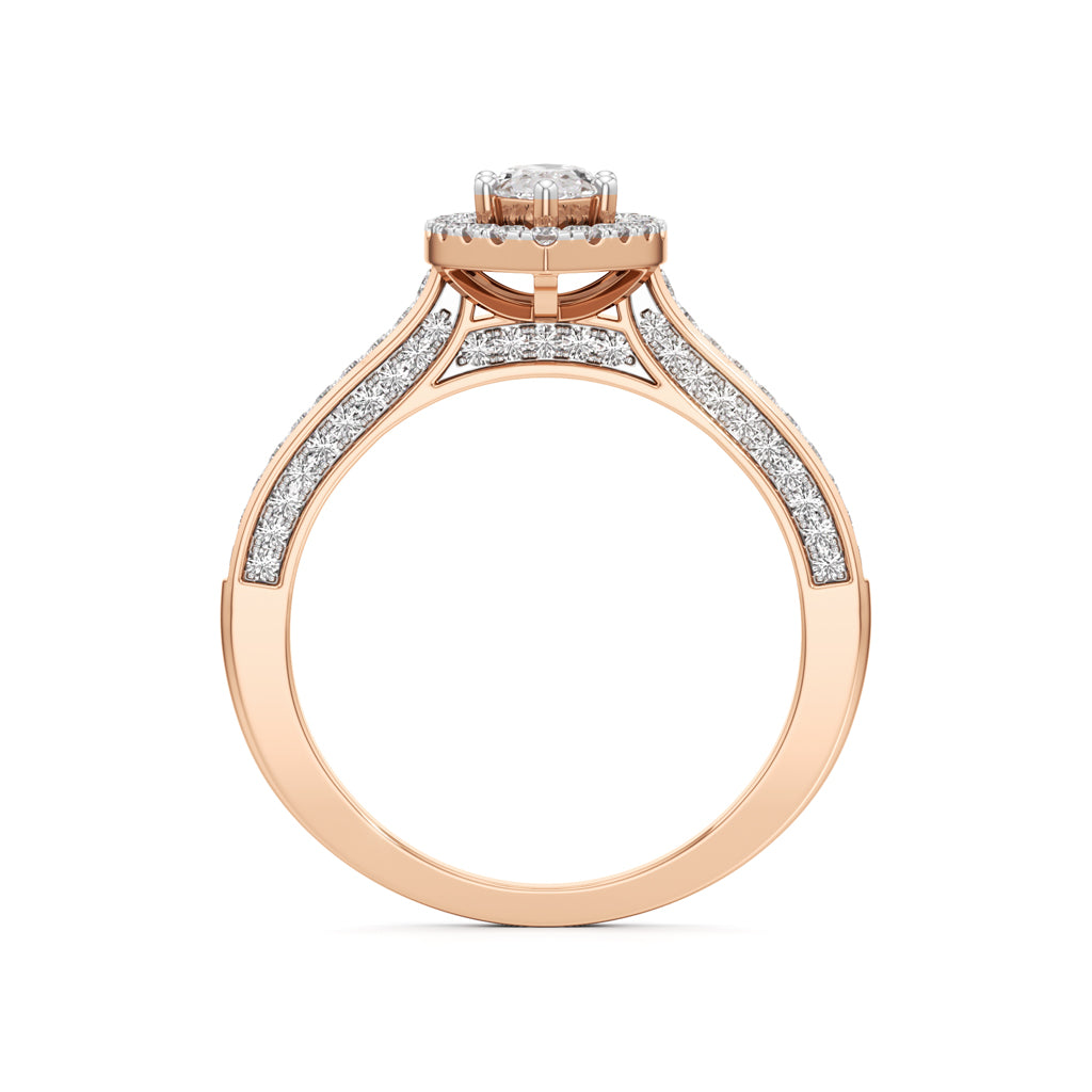 Marquise Brilliance Diamond Halo Ring