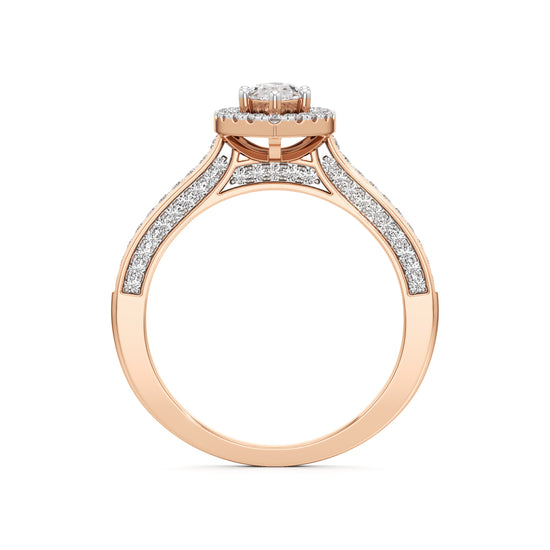 Marquise Brilliance Diamond Halo Ring
