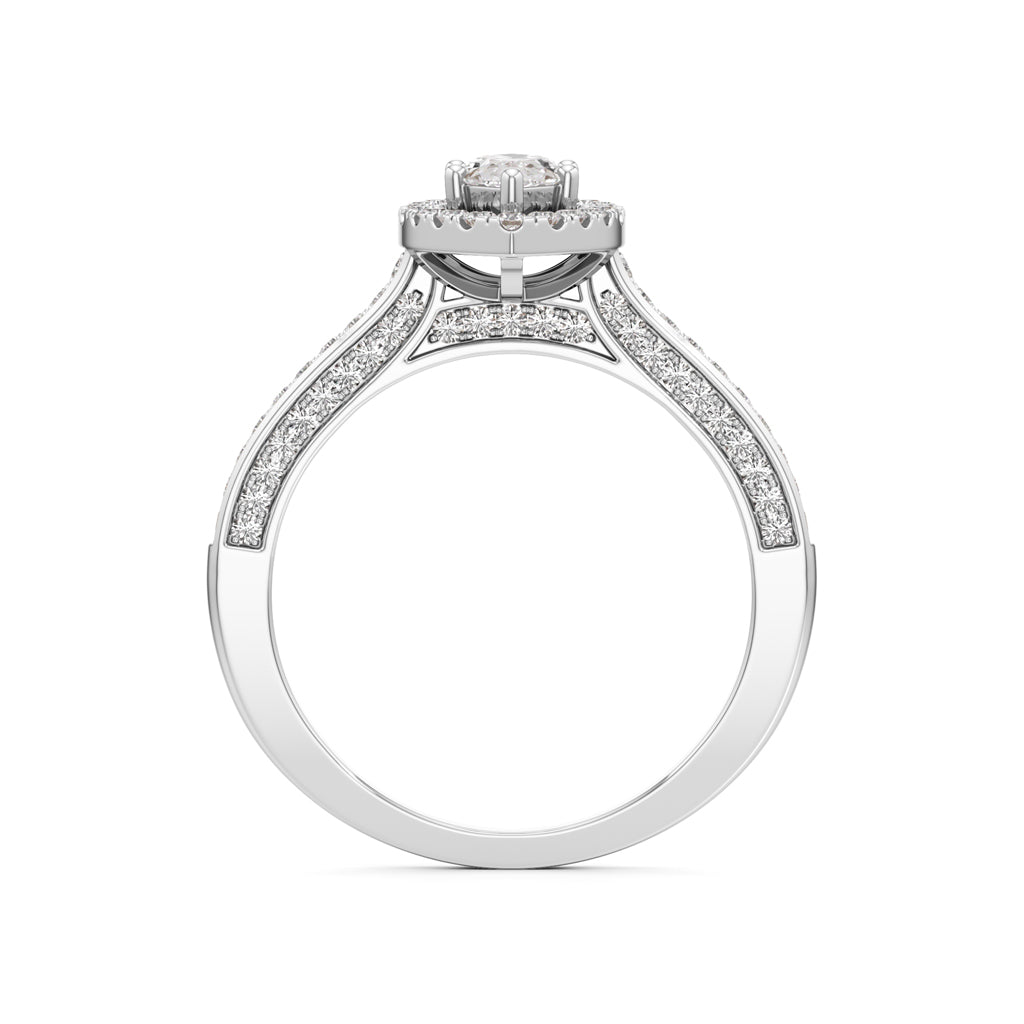 Marquise Brilliance Diamond Halo Ring