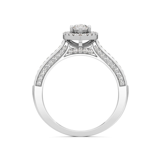 Marquise Brilliance Diamond Halo Ring