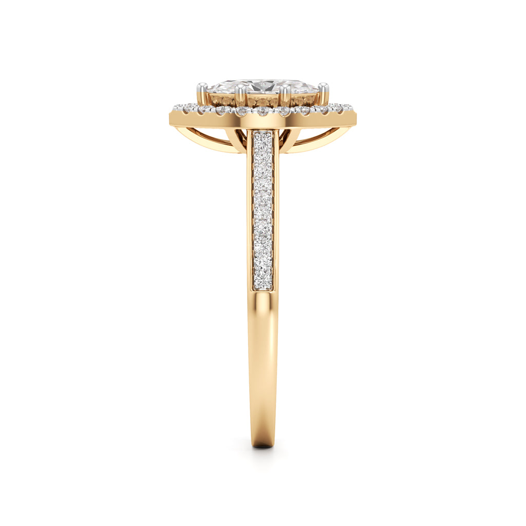 Marquise Brilliance Diamond Halo Ring