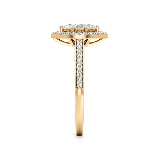 Marquise Brilliance Diamond Halo Ring