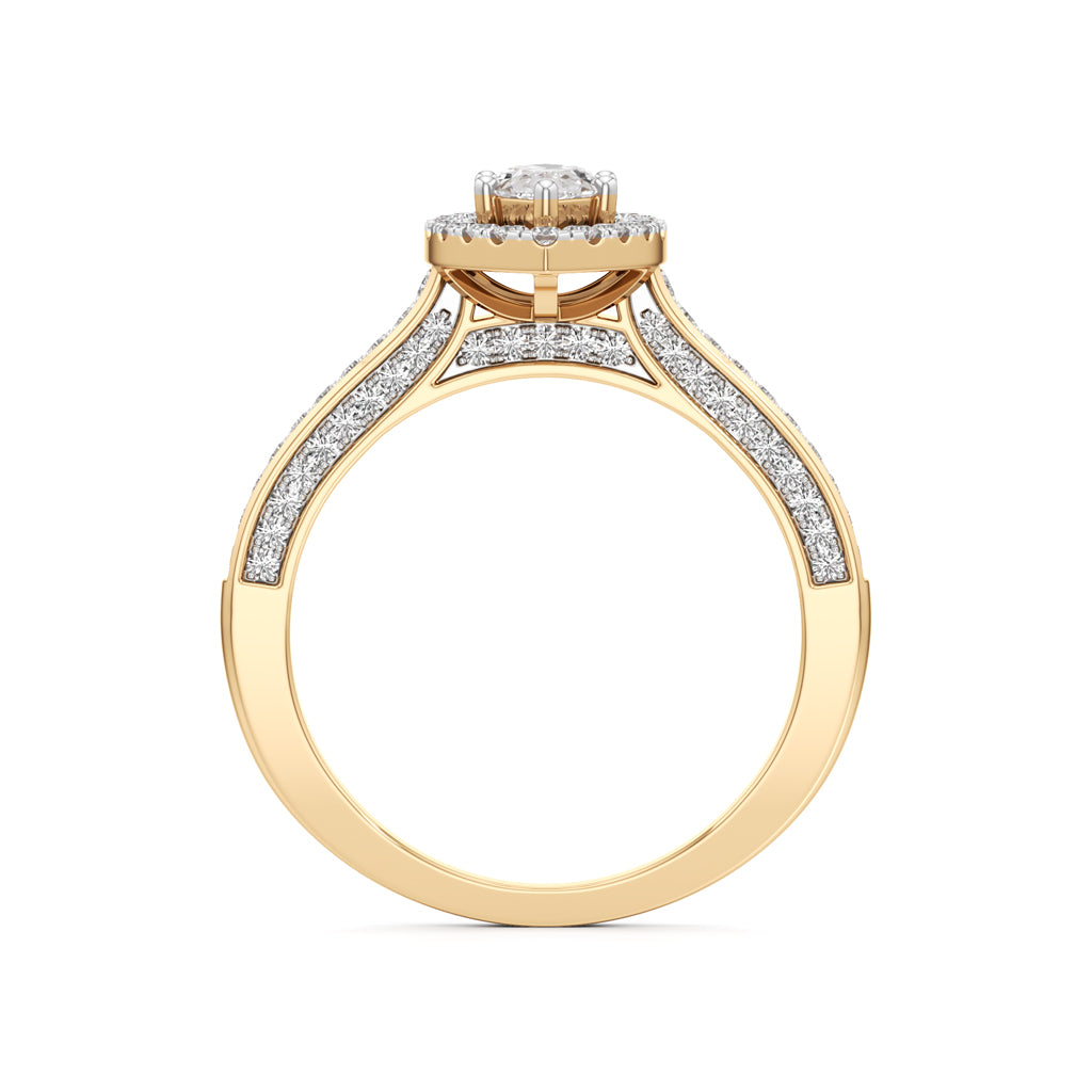 Marquise Brilliance Diamond Halo Ring