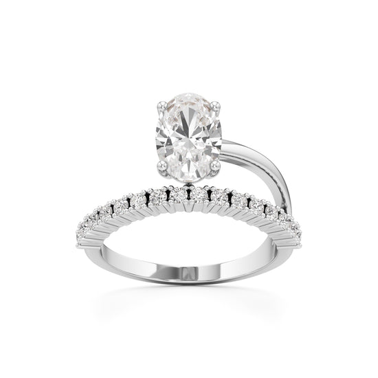 Graceful Embrace Oval Diamond Ring