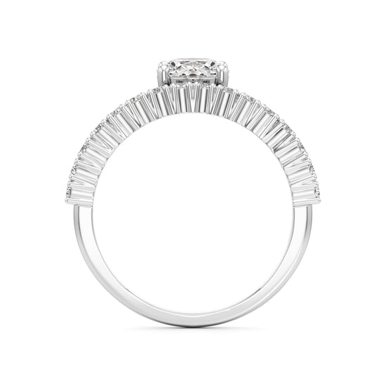 Graceful Embrace Oval Diamond Ring
