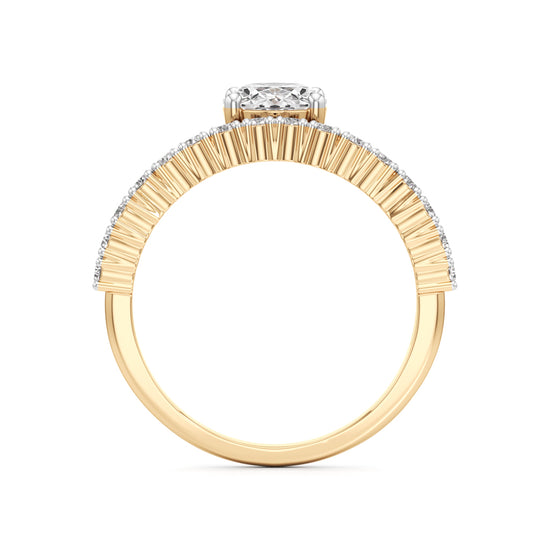 Graceful Embrace Oval Diamond Ring