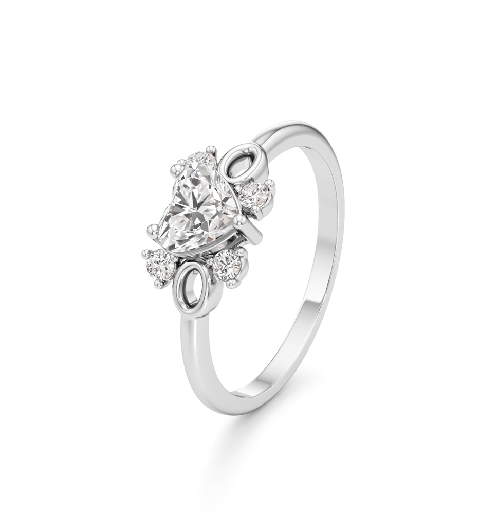 Sweetheart Blossom Diamond Ring