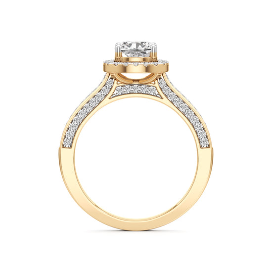 Cushion Cut Halo Engagement Ring