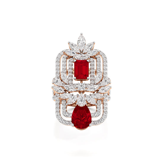 Ruby & Diamond Gemset Ring