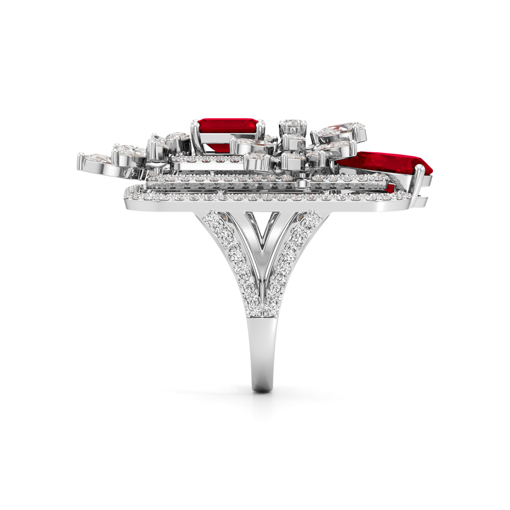 Ruby & Diamond Gemset Ring