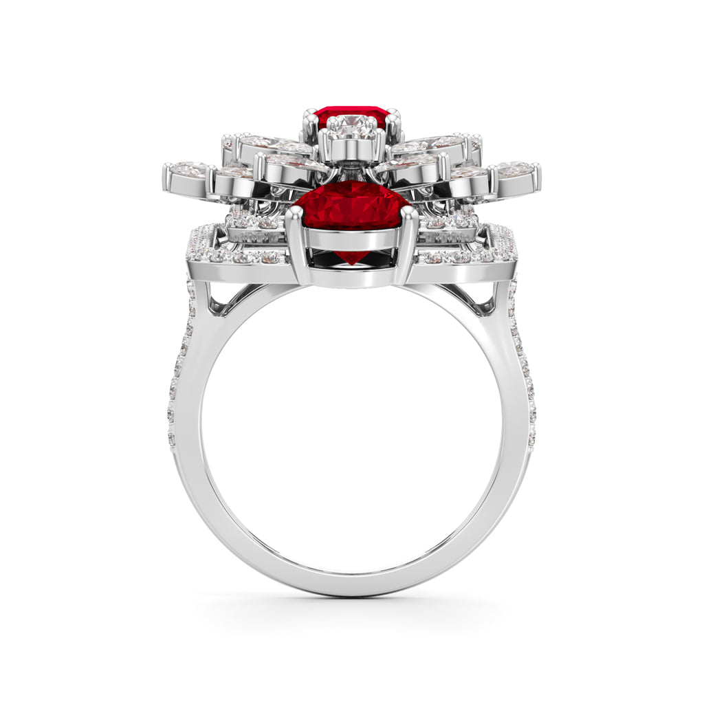 Ruby & Diamond Gemset Ring