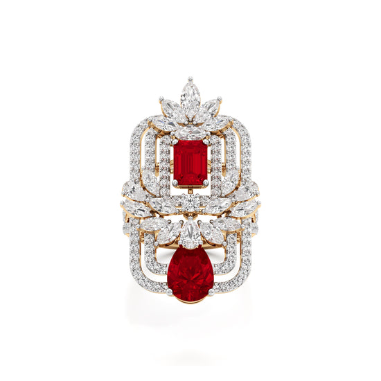 Ruby & Diamond Gemset Ring
