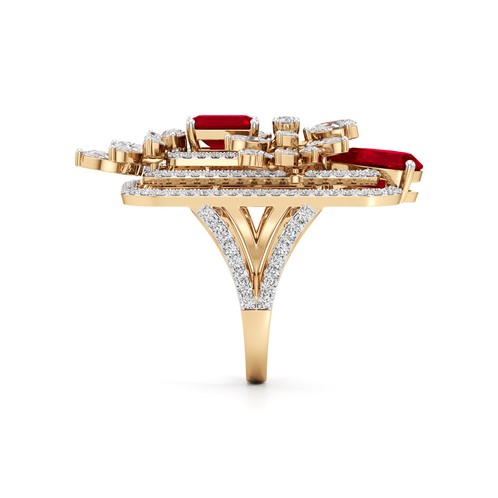 Ruby & Diamond Gemset Ring