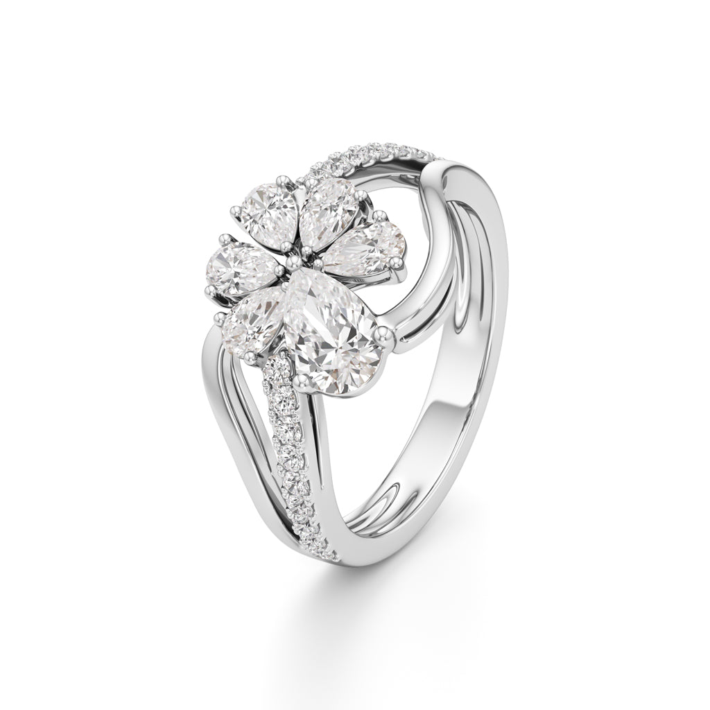 Floral Diamond Flicker Ring