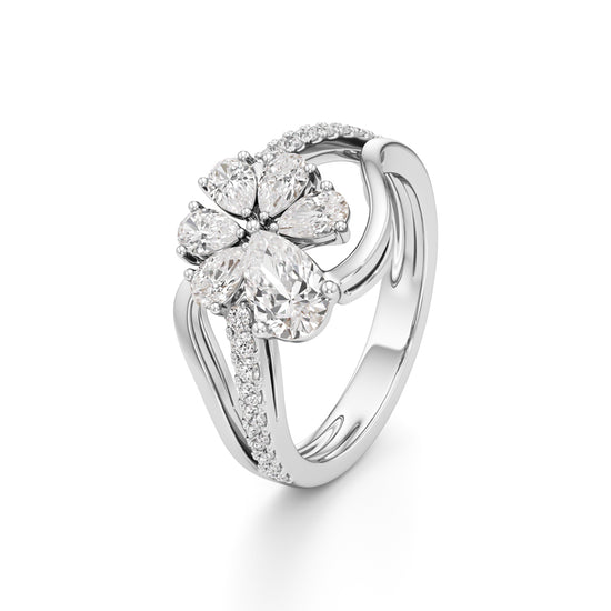 Floral Diamond Flicker Ring