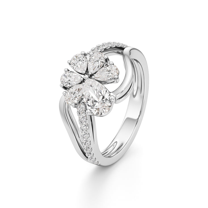 Floral Diamond Flicker Ring