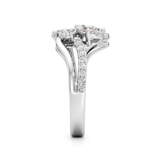 Floral Diamond Flicker Ring