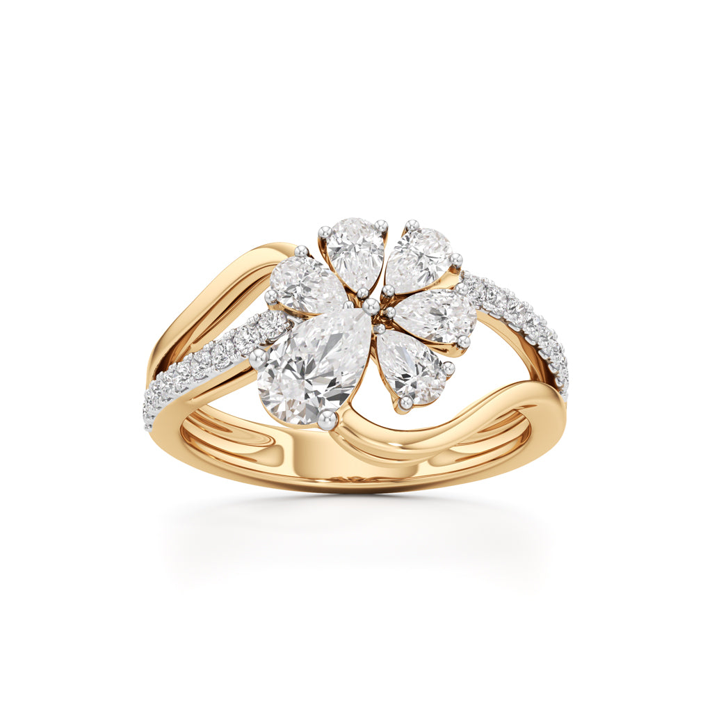 Floral Diamond Flicker Ring
