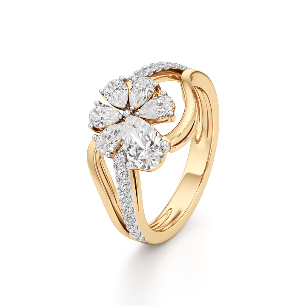 Floral Diamond Flicker Ring