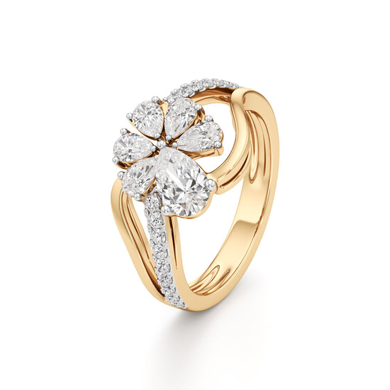 Floral Diamond Flicker Ring