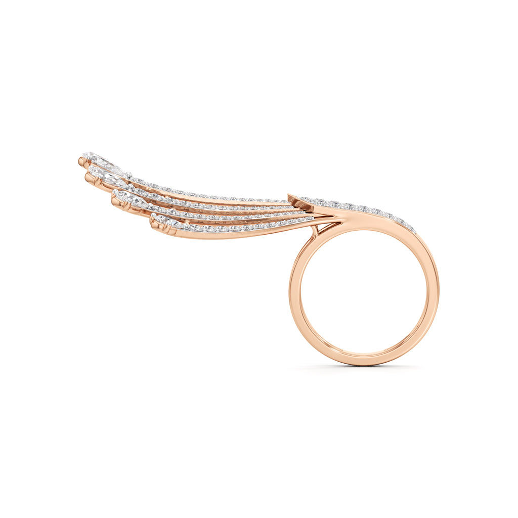Diamond Fan Solstice Ring