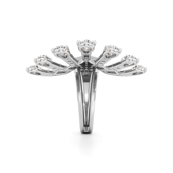 Diamond Fan Solstice Ring