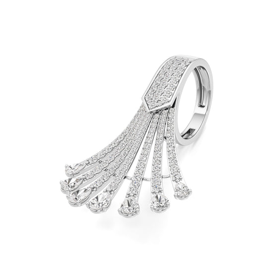 Diamond Fan Solstice Ring