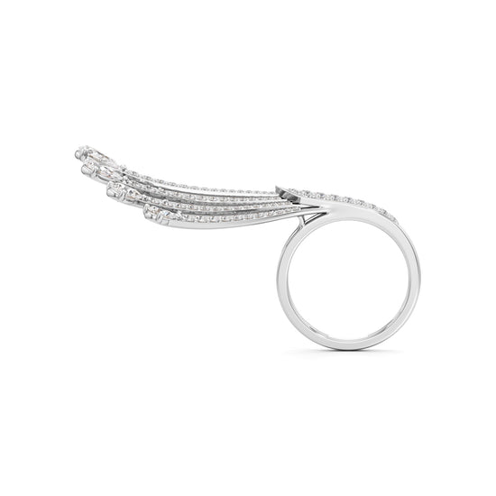 Diamond Fan Solstice Ring