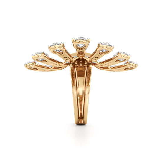 Diamond Fan Solstice Ring