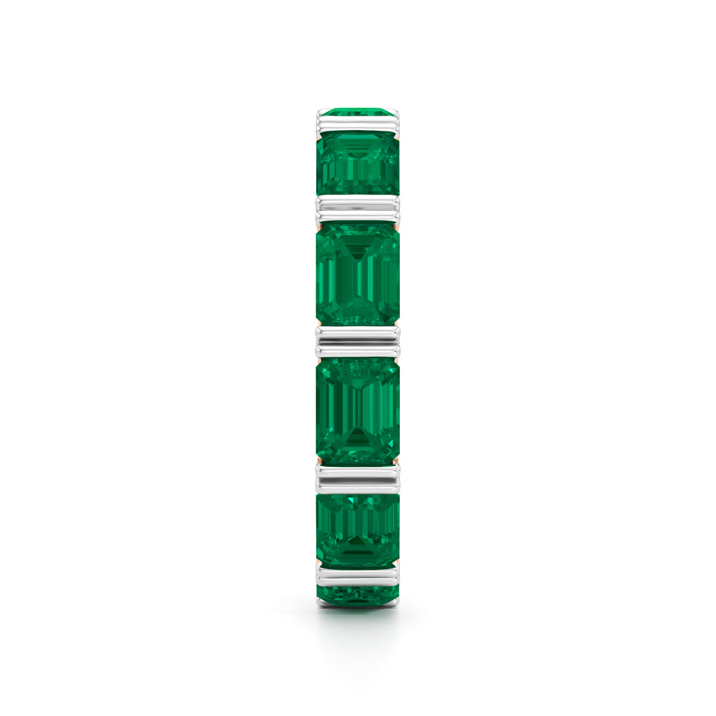 Emerald & Diamond Eternity Band