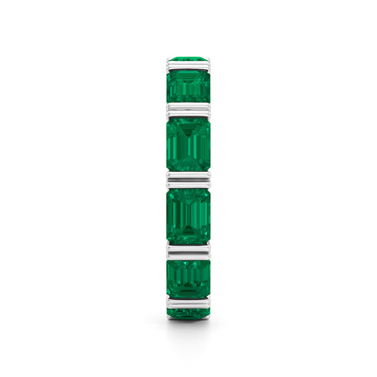 Emerald & Diamond Eternity Band