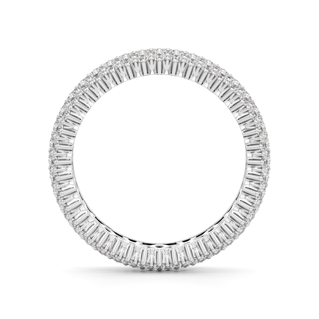 Wide Haloed Diamond Band