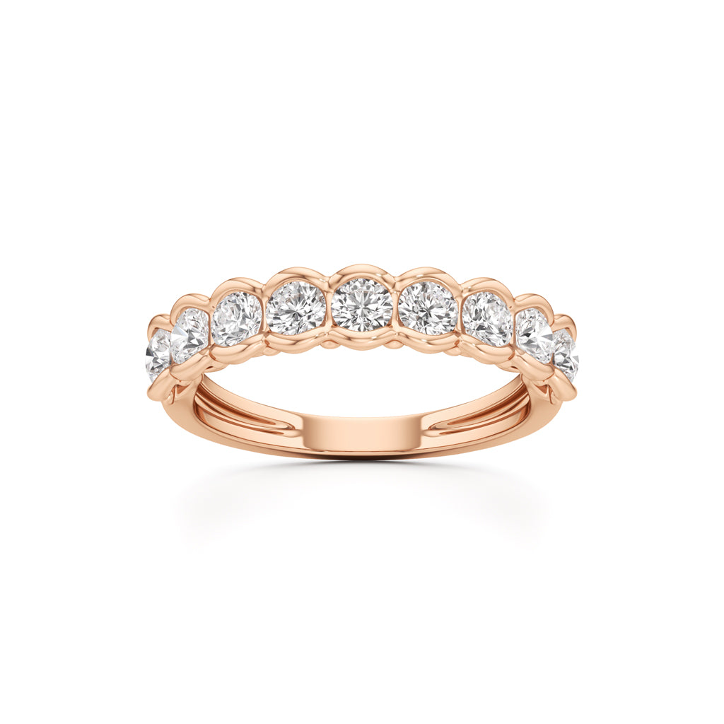 Scalloped Diamond Band