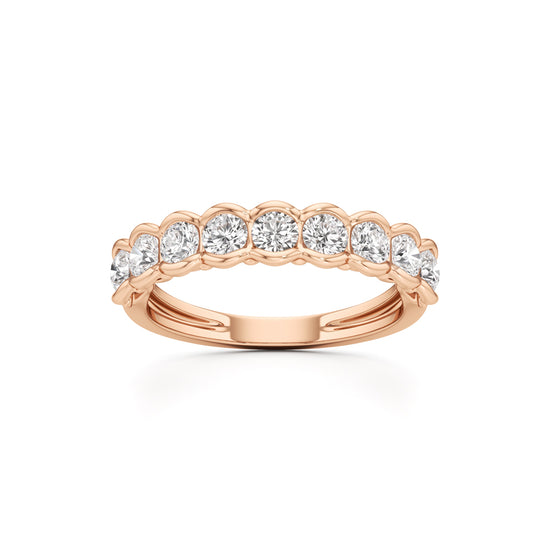 Scalloped Diamond Band