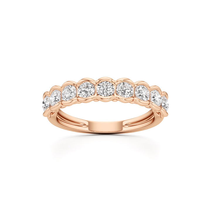 Scalloped Diamond Band