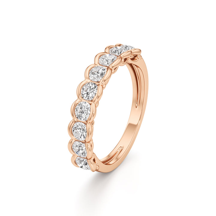 Scalloped Diamond Band