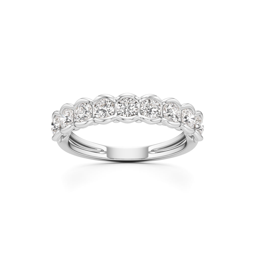 Scalloped Diamond Band