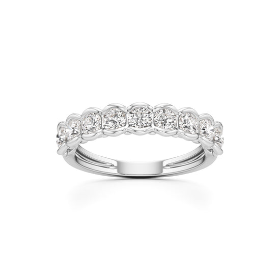 Scalloped Diamond Band