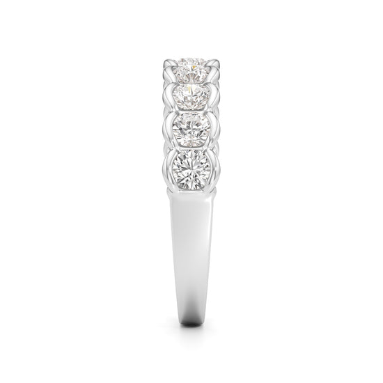 Scalloped Diamond Band