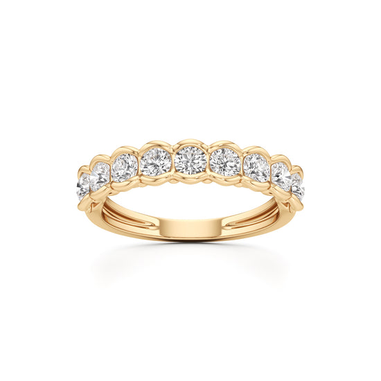 Scalloped Diamond Band
