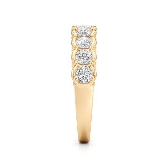 Scalloped Diamond Band