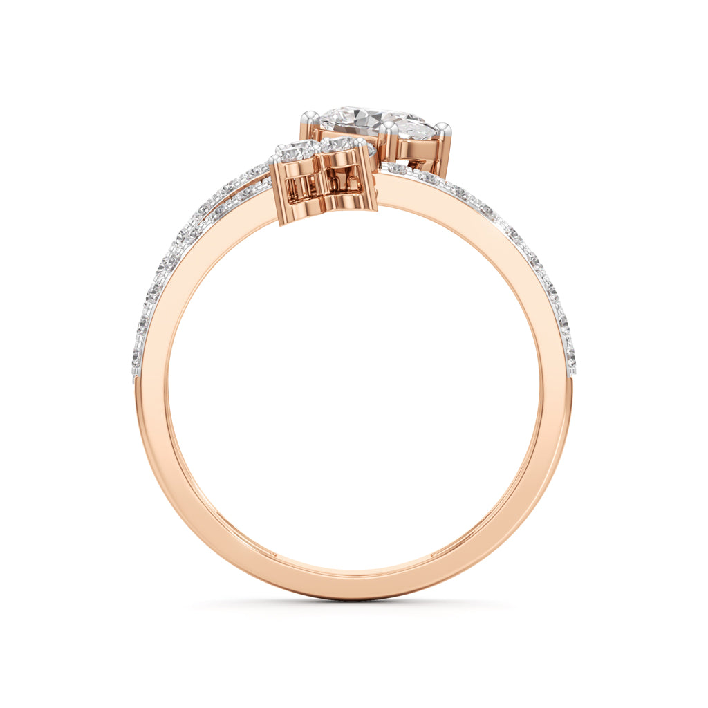 Oval  Cluster Diamond Brillora Ring