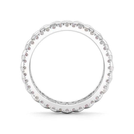 Three-Row Scalloped Diamond Eternity Band